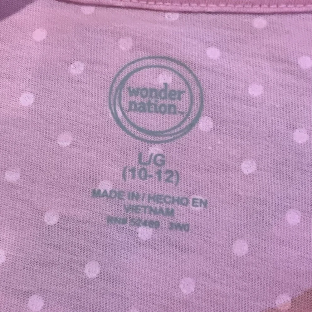 Wonder Nation Girls TShirt Large 10-12 Unicorn Sequins New with Tags Pink Dot